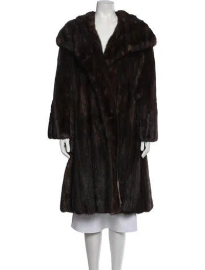Pre-owned Fur Mink  Coat In Brown