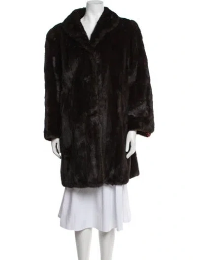 Pre-owned Fur Mink  Coat In Brown