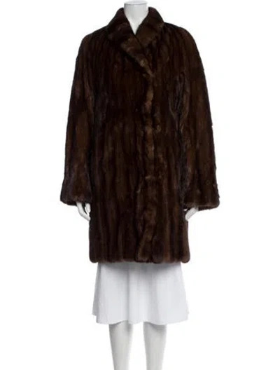 Pre-owned Fur Mink  Coat In Brown