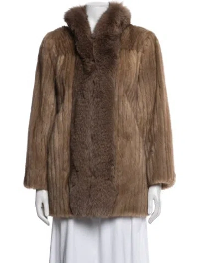 Pre-owned Fur Mink  Coat In Brown