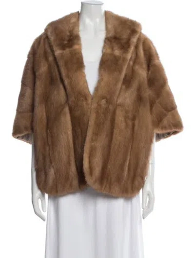 Pre-owned Fur Mink  Coat In Brown