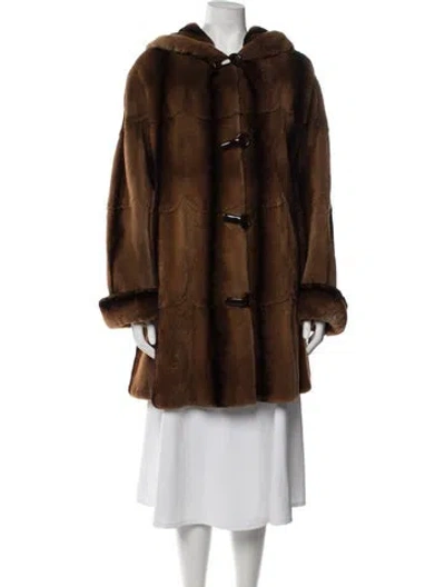 Pre-owned Fur Mink  Coat In Brown