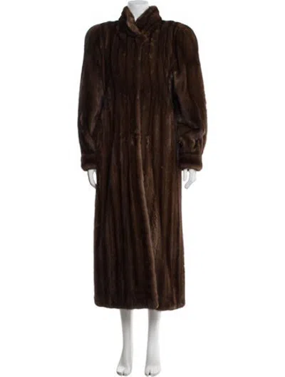 Pre-owned Fur Mink  Coat In Brown