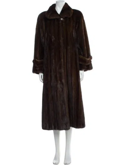 Pre-owned Fur Mink  Coat In Brown
