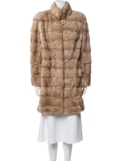 Pre-owned Fur Mink  Coat In Brown