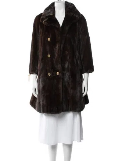 Pre-owned Fur Mink  Coat In Brown