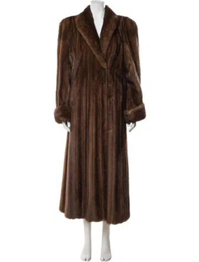 Pre-owned Fur Mink  Coat In Brown/neutrals