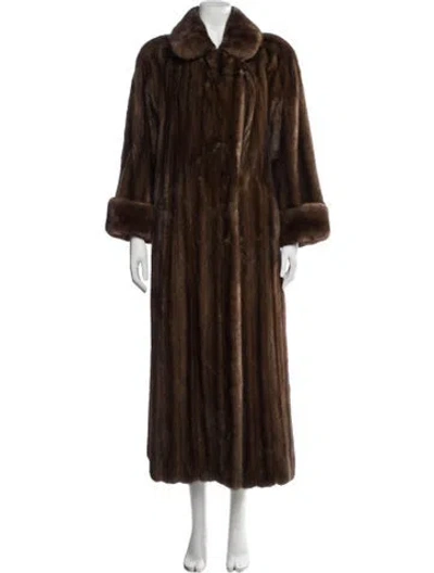 Pre-owned Fur Mink  Coat In Brown/neutrals