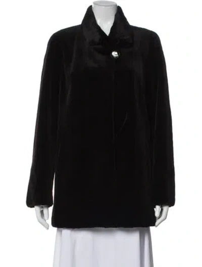 Pre-owned Fur Mink  Coat In Gray