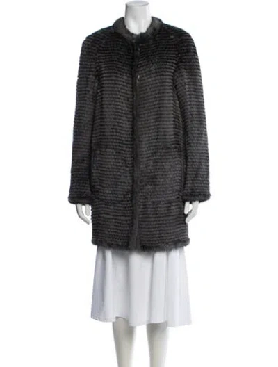 Pre-owned Fur Mink  Coat In Gray