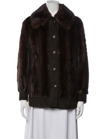 Pre-owned Fur Mink  Coat In Green