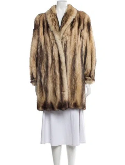 Pre-owned Fur Mink  Coat In Neutral