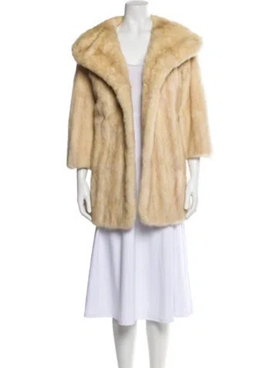 Pre-owned Fur Mink  Coat In Neutral