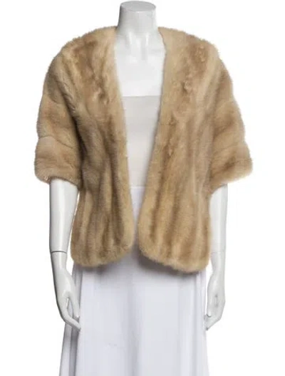 Pre-owned Fur Mink  Coat In Neutral