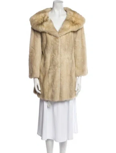 Pre-owned Fur Mink  Coat In Neutral