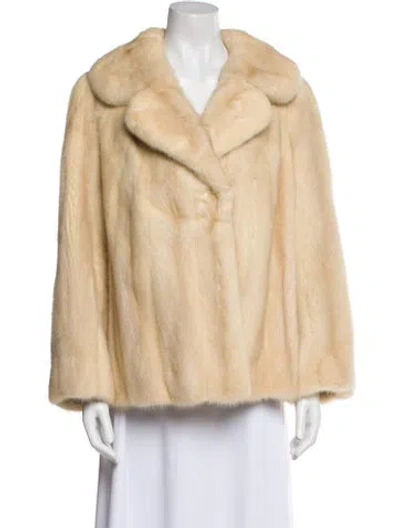 Pre-owned Fur Mink  Coat In Neutral