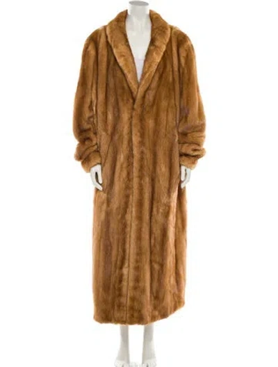 Pre-owned Fur Mink  Coat In Neutral