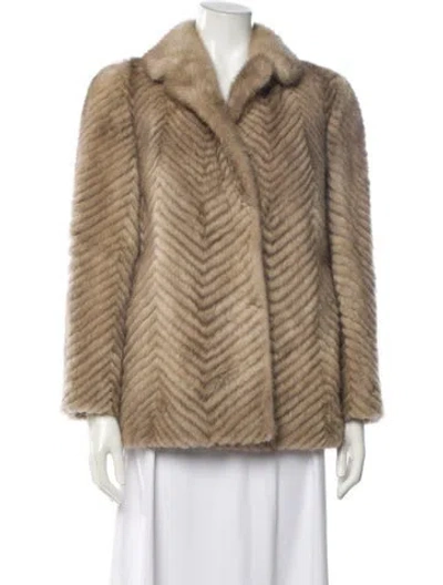 Pre-owned Fur Mink  Coat In Neutral