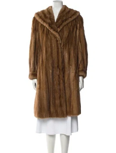 Pre-owned Fur Mink  Coat In Neutral