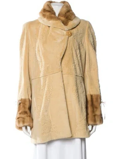 Pre-owned Fur Mink  Coat In Neutral