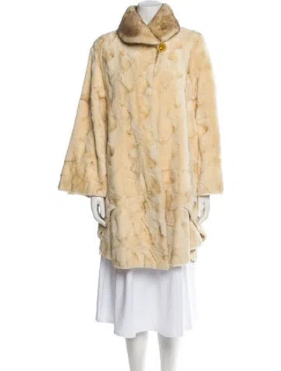 Pre-owned Fur Mink  Coat In Neutral