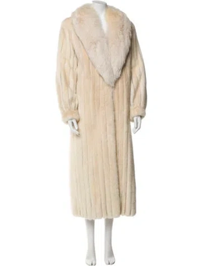 Pre-owned Fur Mink  Coat In Neutral