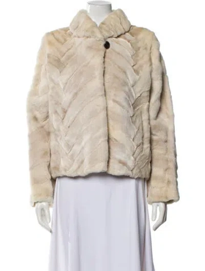 Pre-owned Fur Mink  Coat In Neutral