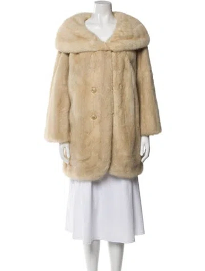 Pre-owned Fur Mink  Coat In Neutral