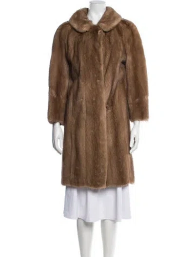 Pre-owned Fur Mink  Coat In Neutral
