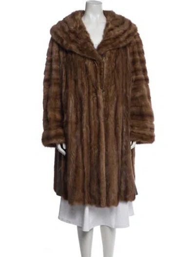 Pre-owned Fur Mink  Coat In Neutral