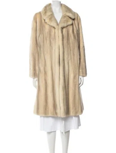 Pre-owned Fur Mink  Coat In Neutrals
