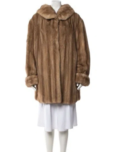 Pre-owned Fur Mink  Coat In Neutrals