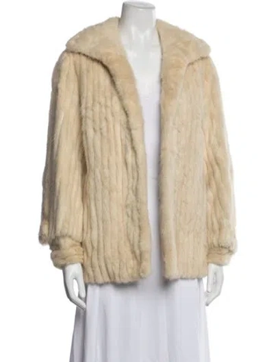 Pre-owned Fur Mink  Coat In Neutrals