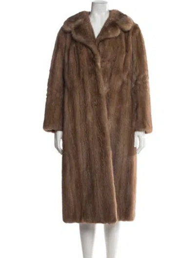 Pre-owned Fur Mink  Coat In Neutrals