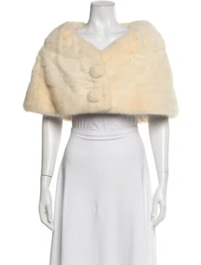 Pre-owned Fur Mink  Coat In Neutrals