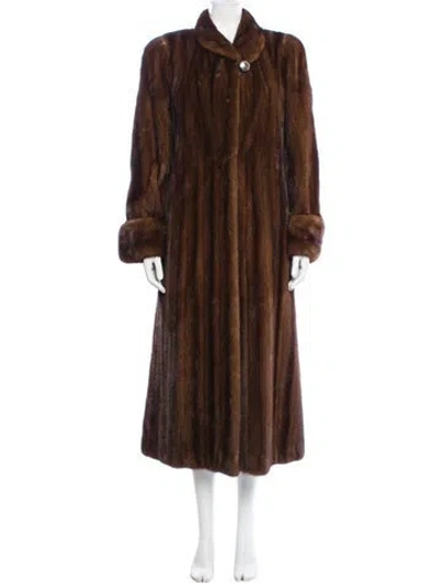 Pre-owned Fur Mink  Coat In Red