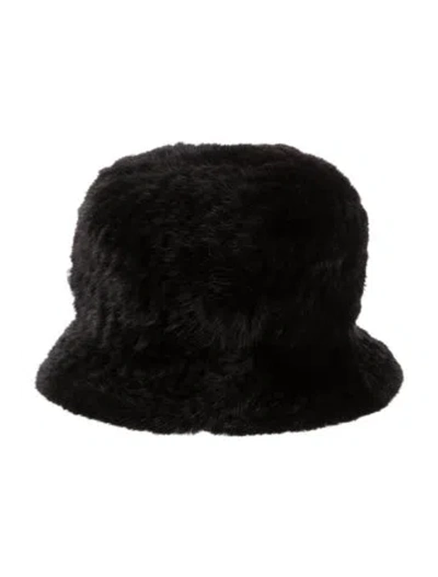 Pre-owned Fur Mink  Hat In Black