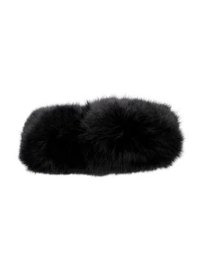 Pre-owned Fur Mink  Headband. In Black