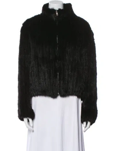 Pre-owned Fur Mink  Jacket In Black