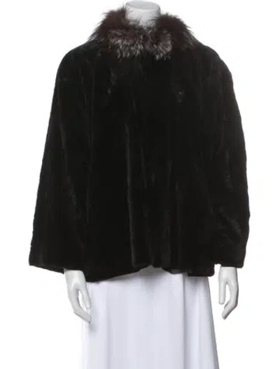 Pre-owned Fur Mink  Jacket In Black