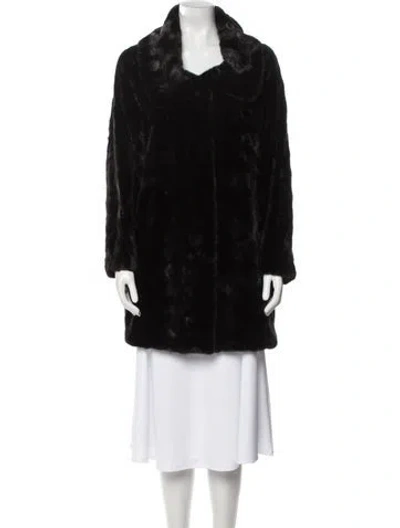 Pre-owned Fur Mink  Jacket In Black