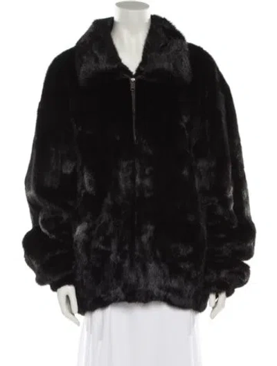 Pre-owned Fur Mink  Jacket In Black