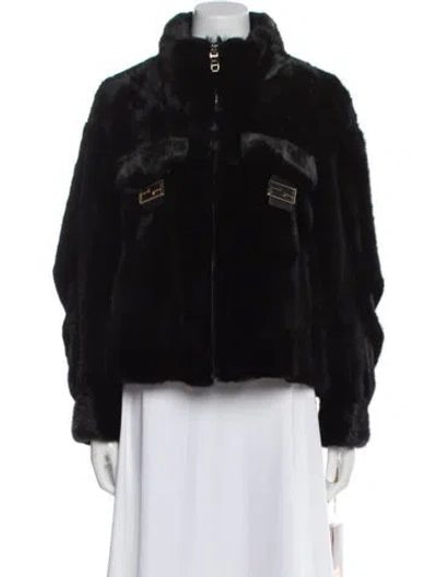 Pre-owned Fur Mink  Jacket In Black