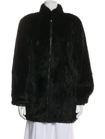 Pre-owned Fur Mink  Jacket In Black