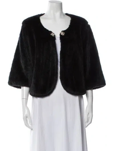 Pre-owned Fur Mink  Jacket In Black