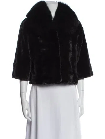 Pre-owned Fur Mink  Jacket In Black