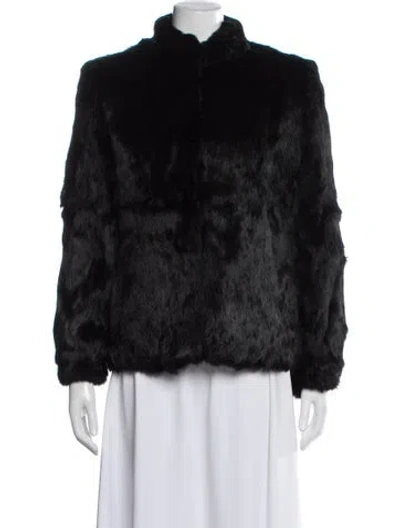 Pre-owned Fur Mink  Jacket In Black