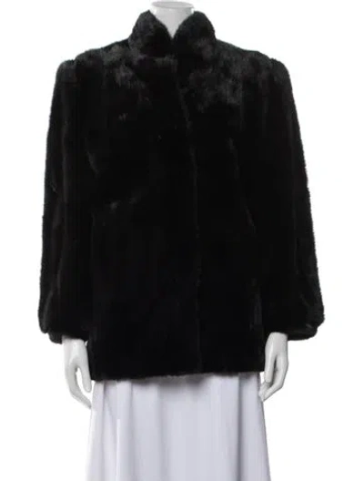 Pre-owned Fur Mink  Jacket In Black