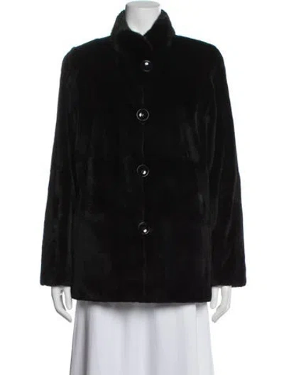 Pre-owned Fur Mink  Jacket In Black
