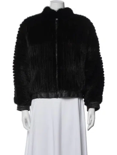 Pre-owned Fur Mink  Jacket In Black